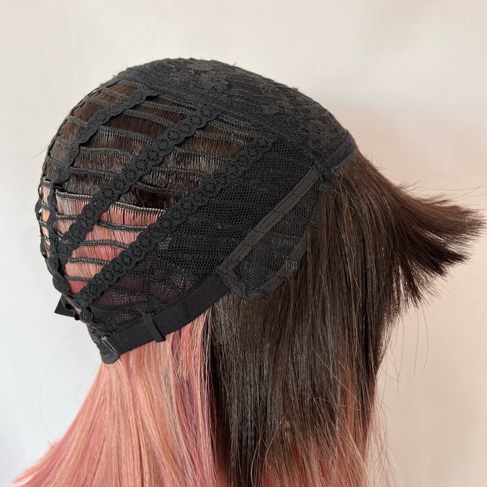 Pretty in Pink is this “Put On & Go” Premium Fibre Wig with Bangs 🎀 - Picture 6 of 11